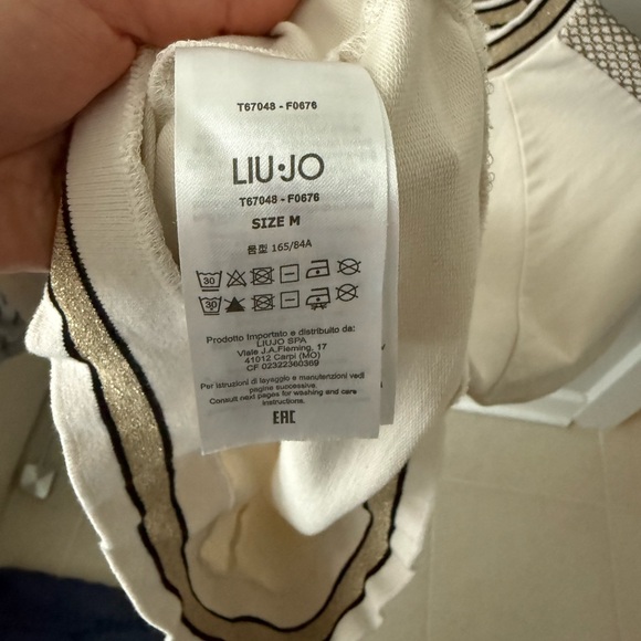 LIU•JO Milano Logo Short-Sleeve Shirt Size M - Picture 4 of 5